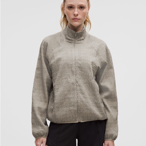 lululemon athletica Jackets & Blazers - Lululemon Adapted State Textured Jacket Reflective Grid Warm Ash Grey